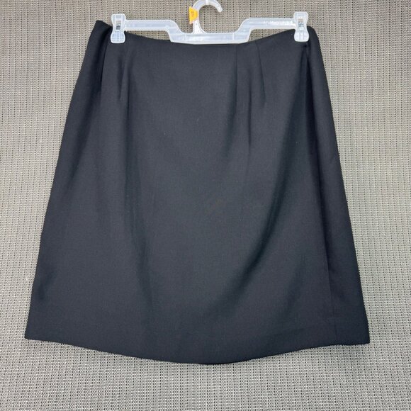 Style & Co. Collection Black A-Line Wrap Skirt Size 16 100% Polyester Womens - Picture 2 of 9